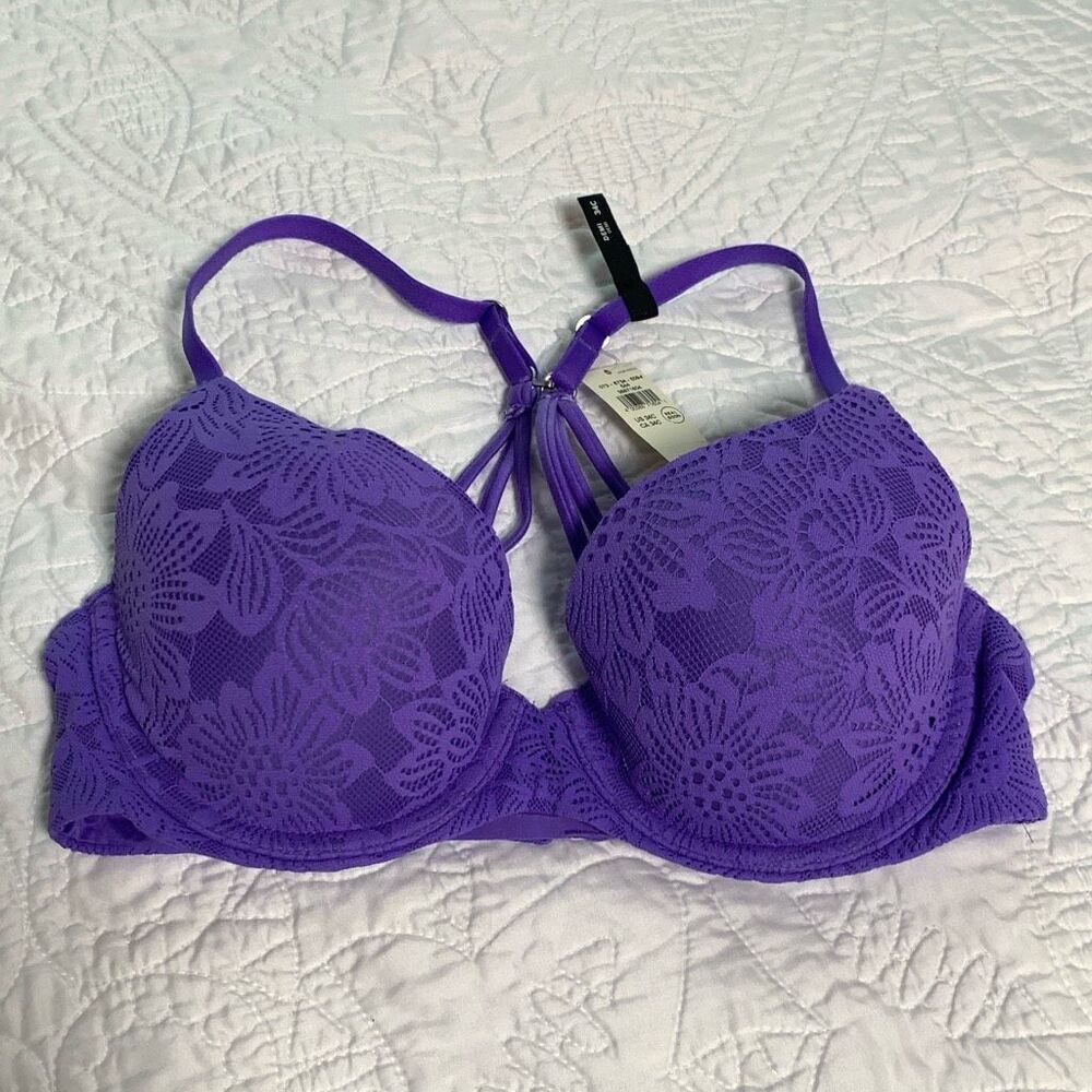 Aerie Sunnie purple lace Demi Bra nwt 32A